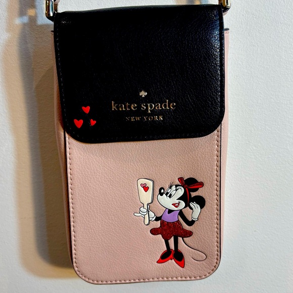 kate spade Handbags - KATE SPADE Mini Crossbody Phone Card  Embroidered Minnie Mouse Adustable Strap